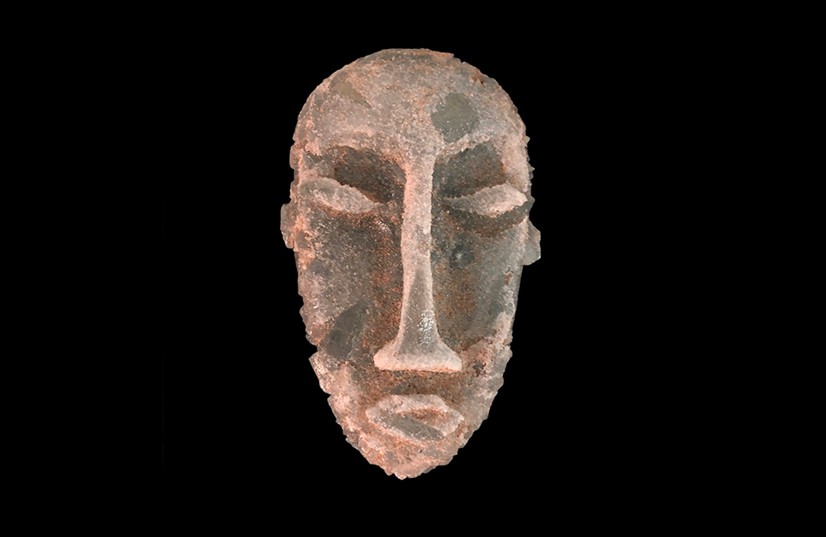 Glass masks “earthy faces”